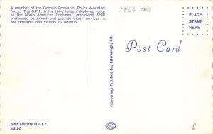 Ontario Canada 1966 Provencial Police Motorcycle Mounted Force Postcard