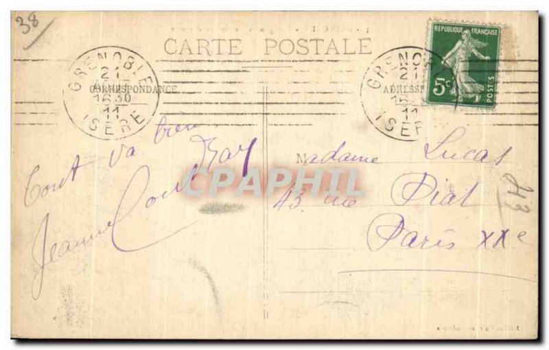 Old Postcard Vue Generale Grenoble and Moucherotte