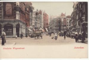 NETHERLANDS  ROTTERDAM GOUDSCHE Wagenstratt postcard
