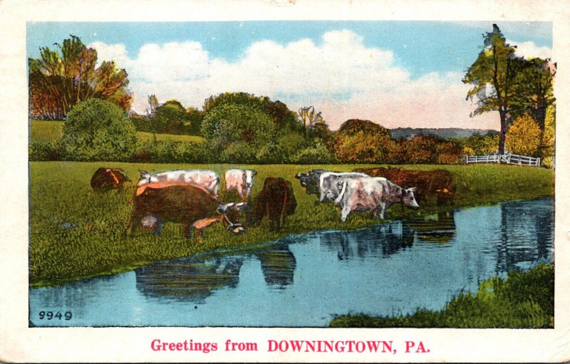 Pennsylvania Greetinsgs From Downingtown 1934
