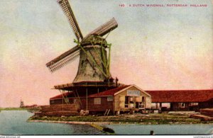 Netherlands Rotterdam Typical Dutch Windmill