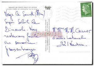 Postcard Modern Images From Our Home In Winter Effect Back Light On Snow