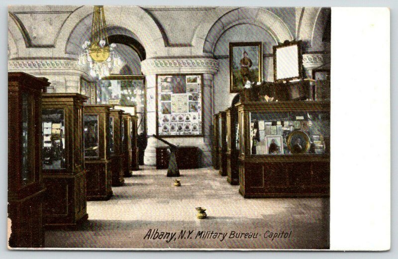 Albany New York~Capitol~Military Bureau~Display Cases~c1910 