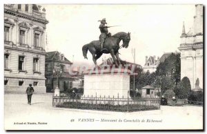 Old Postcard Vannes Monument Richemont Horse Horse Connetable