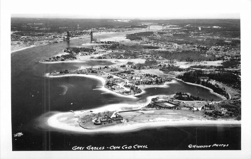 Massachusetts 1950s Gray Gables Cape Coo Canal RPPC Photo Postcard 22-7702 