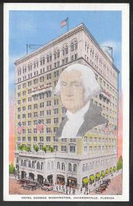 Hotel George Washington Jacksonville FL Post Card 5099