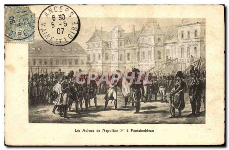 Old Postcard Napoleon 1st Farewell at Fontainebleau