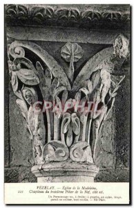 Old Postcard Vezelay Madeleine Church Capital of the Third Pillar of the Nave...