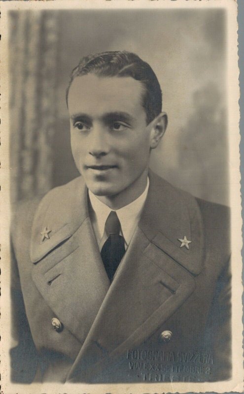 Military Portrait Soldier Italy World War 2 1936 Vintage RPPC 06.10 