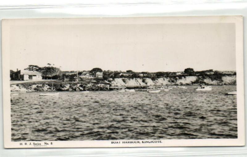 australia, KINGSCOTE, S.A., Boat Harbour (1950s) RPPC