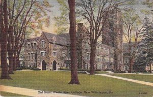 Postcard Old Main Westminster College New Wilmington PA