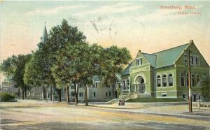 c1907 Postcard; Amesbury MA Carnegie? Public Library, Essex County posted