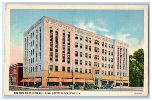 1940 Exterior View New Northern Building Green Bay Wisconsin WI Antique Postcard