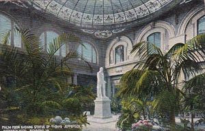 Virginia Richmond Palm Room Showing Statue Of Thomas Jefferson Jefferson Hote...