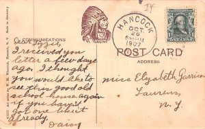 High School Hancock, New York Postcard