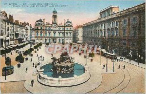 Old Postcard Lyon Place des Torreaux The Town Hall and the Palace of Arts Tra...