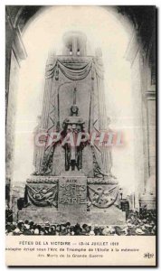 Old Postcard Militaria The celebrations of victory July 14, 1919 Cenotaph ere...