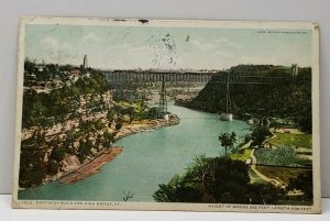 High Bridge Kentucky Government Lock, 1913 to Ludington Michigan Postcard F15