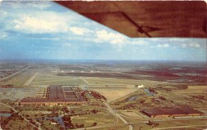 Detroit Michigan 1950s Postcard Willow Run Airport and General Motors Car Plant