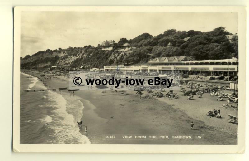 iw0175 - Sandown Promenade from the Pier  Isle of Wight - postcard by Dean