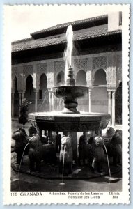 RPPC Alhambra Fuente de los Leones GRANADA Spain L Roisin Foto Postcard