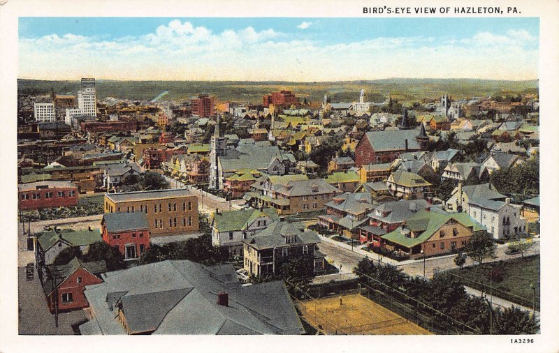 Bird's-Eye View of Hazleton, Pennsylvania, Early Postcard, Unused