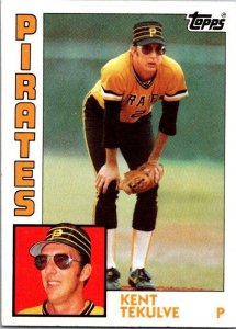 1984 Topps Baseball Card Kent Tekulve Pittsburgh Pirates sk3589