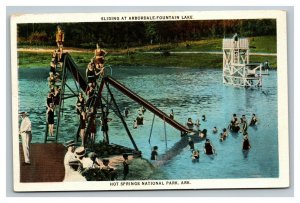 Vintage 1920's Postcard Slides at Arbordale Fountain Lake Hot Springs Arkansas