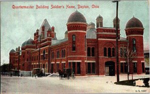 Vintage Quartermaster Building Soldier's Home Dayton Ohio Postcard KO3