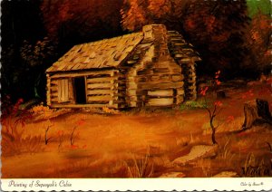 Oklahoma Artist's Drawing Of Sequoyah's Cabin