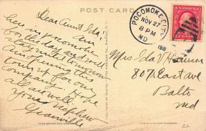 Pocomoke City MD High School Albertype Publisher in 1918 Postcard