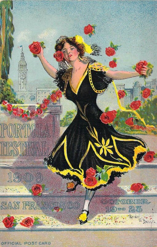 Portola Festival, Oct 19-23,1909 Carnival, Dancer Costumes, Variet, Old Postcard