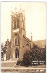 RPPC Catholic Church, Vallejo, California Zan Photo 1945 Vintage Postcard