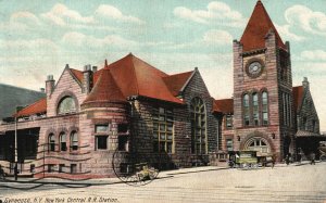 Vintage Postcard 1912 Central R.R. Station Syracuse New York Hugh C. Leighton