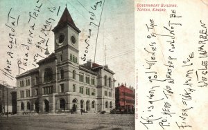 Vintage Postcard Government Building Historical Landmark Topeka Kansas KS