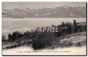 Old Postcard La Chaine Du Mont Blanc And The Sea Of Fog Views Saleve