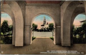 View Across Plaza de Panama, Panama-California Exposition Vintage Postcard O24