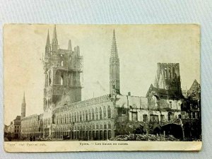 Vintage Postcard 1910's Les Halles en Ruines Geo Vise Paris France