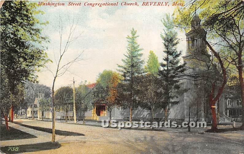 Washington Street & Congregational Church - Beverly, Massachusetts MA