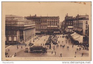 BOURDEAUX, Le Grand Theatre et la Place de la Comedie, Gironde, France,  10-20s