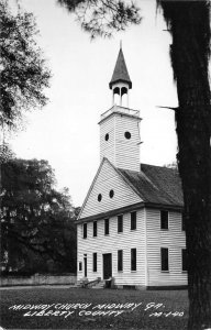 Midway Georgia Midway Church Real Photo Vintage Postcard AA68514