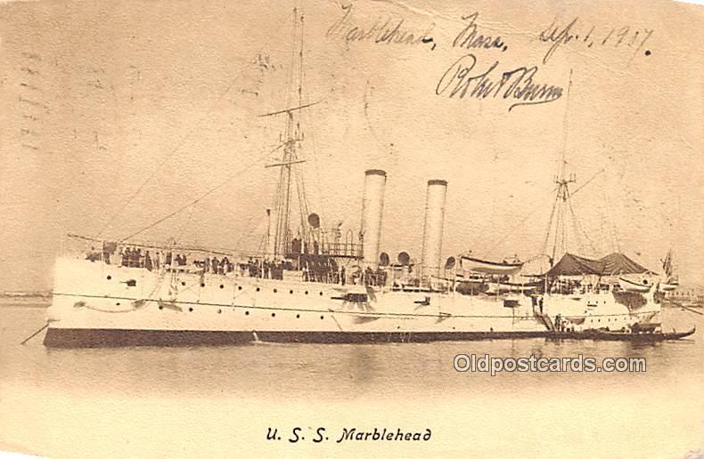 USS Marblehead Military Battleship 1907 