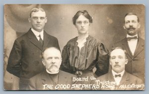 ALLENTOWN PA GOOD SHEPHERD HOME TRUSTEE BOARD ANTIQUE REAL PHOTO POSTCARD RPPC