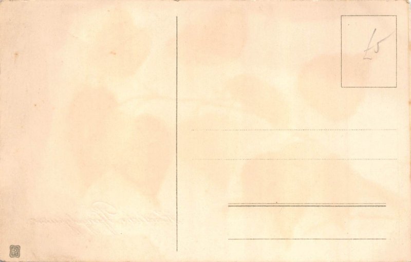 Pentecost Greetings Leaf Maybug Forget-me-not Flower Ladybug postcard C316