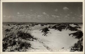 Port Isabel Texas TX Padre Island Sand Dunes Real Photo Vintage Postcard