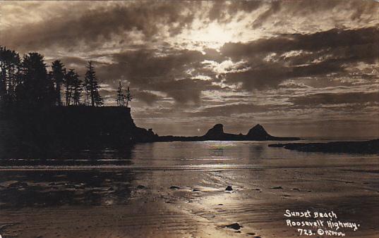 California Sunset Beach Roosevelt Highway Real Photo