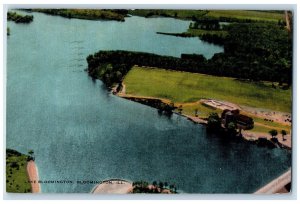 1947 Lake Bloomington, Bloomington Illinois IL Vintage Posted Postcard 