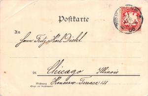 PIRMANSENS GERMANY POSTMARK PERSONAL GREETING GRUSS POSTCARD 1906