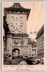 RPPC Berne Switzerland The Clock Tower Postcard D25
