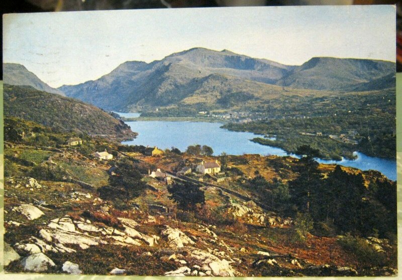 Wales The Snowdon Massif from Fachwen Caernarvonshire - posted 1968